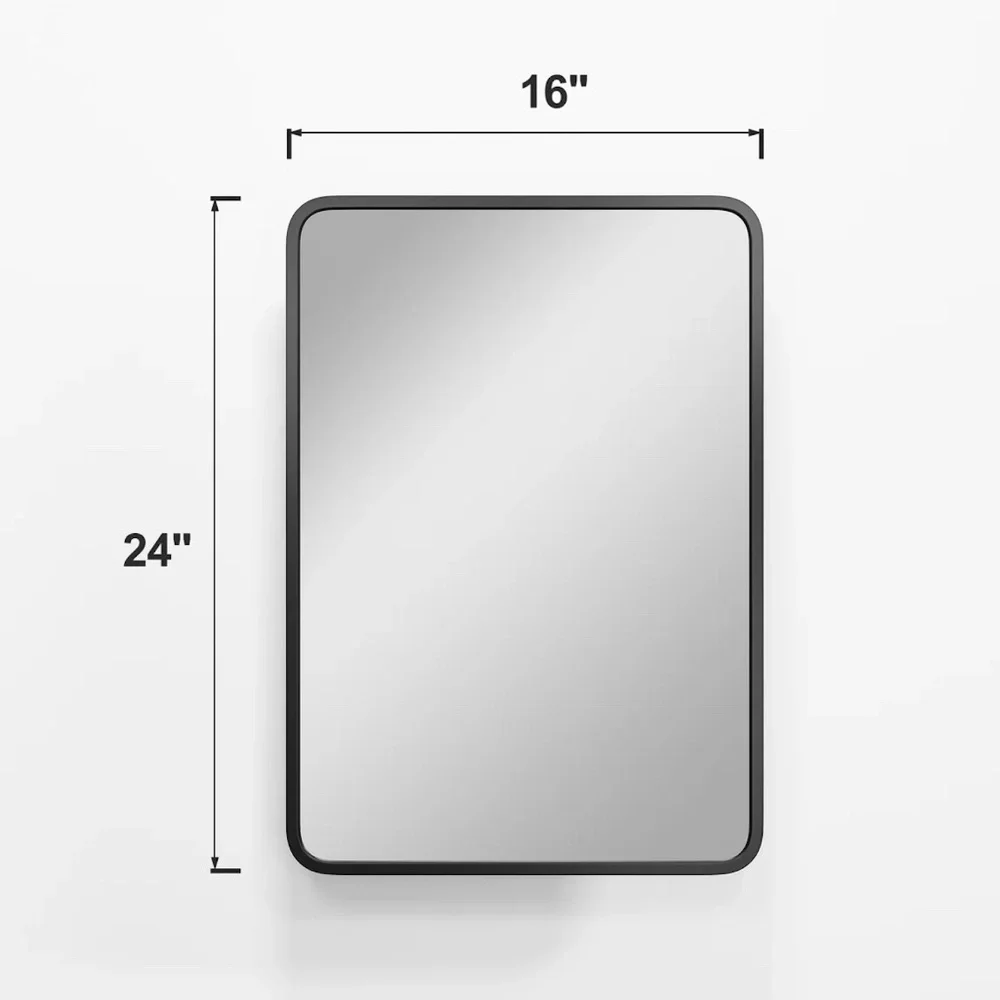 Modern Black Frame Medicine Cabinet Mirror